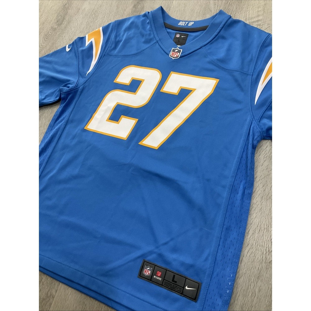 Nike Chargers #27 Justin Jackson Blue NFL Football Jersey Boys Youth L 14/16 - Picture 2 of 4